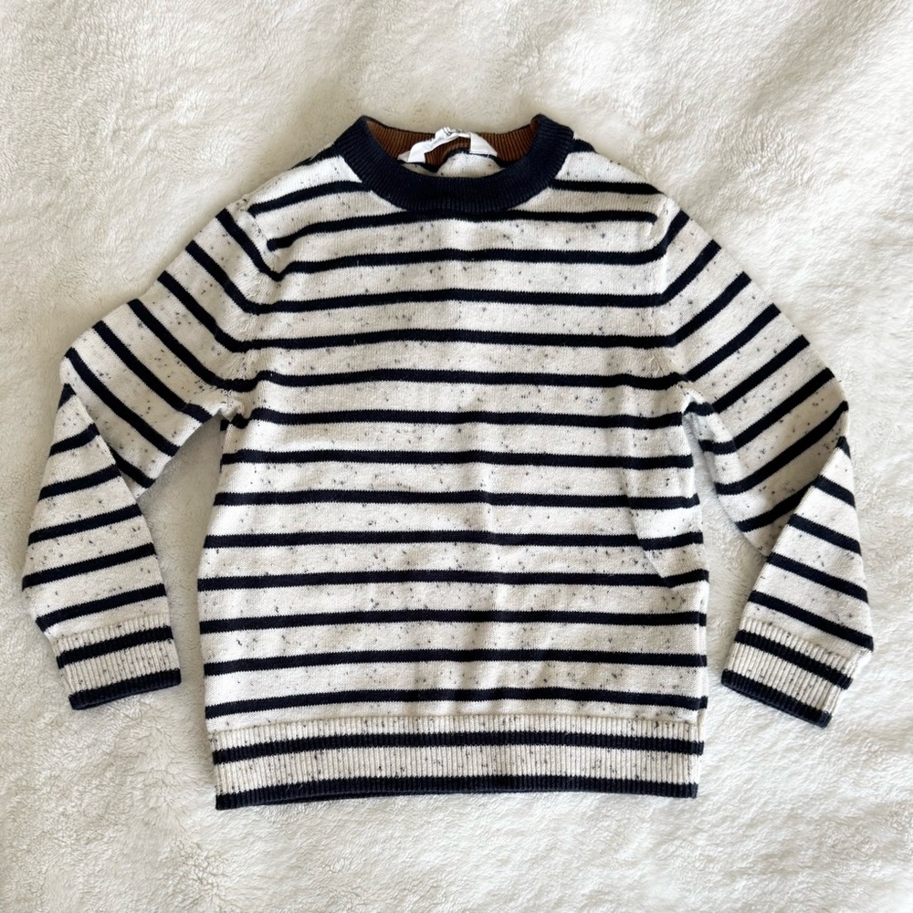 H&M Kids Navy and White Striped Sweater, size 3-4T